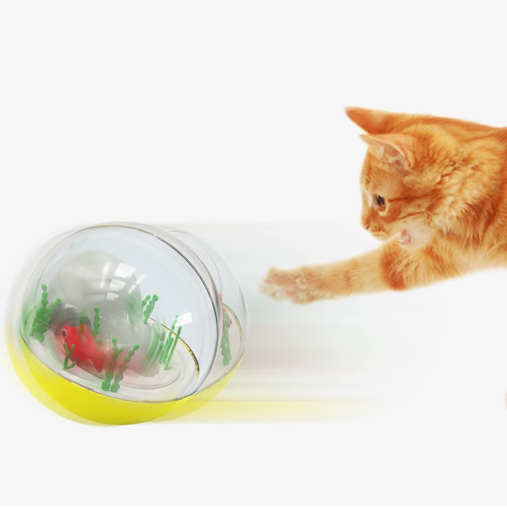 Balacoo Funny Interactive Cat Toy - Multi-Function Tumbler Teaser with Feathers for Kittens & Adult Cats | Adorable Pet Accessory for Playtime, Exercise & Bonding | Perfect for Indoor Entertainment & Stress Relief