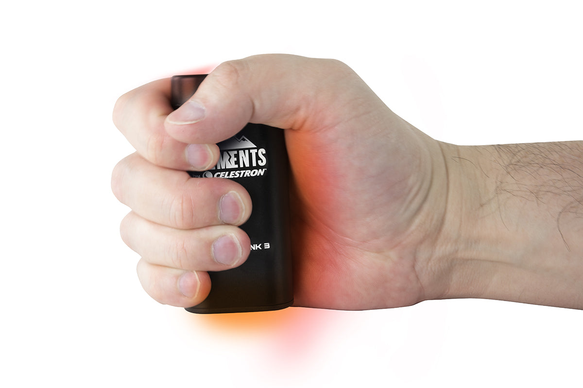 Celestron Elements ThermoTank 3 - Portable Hand Warmer & USB Power Bank - Perfect for Camping, Hiking, and Winter Outdoor Activities