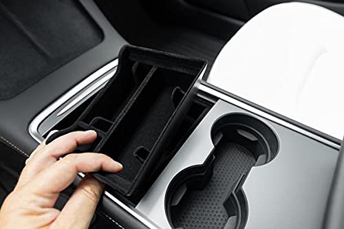 EVANNEX Sliding Storage Tray for Tesla Model 3 & Model Y - Premium Center Console Organizer with Non-Slip Design - Perfect for Phone, Keys & Small Items Storage - Ideal for Road Trips & Daily Commutes