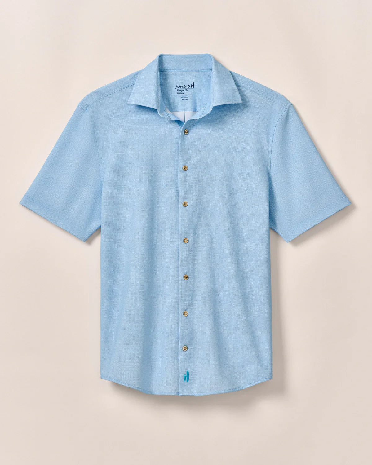 Johnnie-O Spielman Solid Men's Casual Shirt - Classic Fit, Short Sleeve, Button Down for Golf, Office & Summer Outings