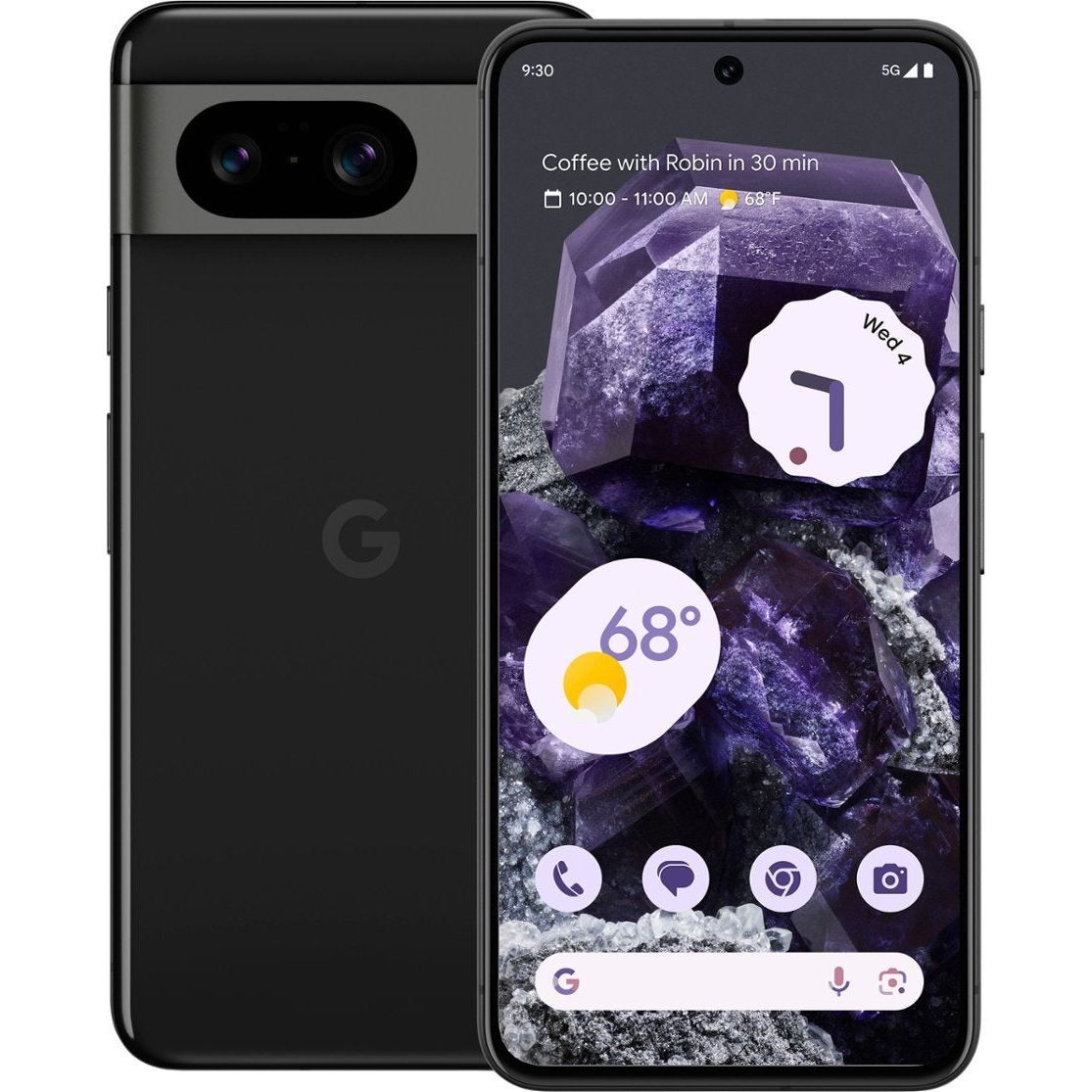 Google Pixel 8 128GB Unlocked Smartphone - Obsidian Black | 5G Android Phone with Advanced Camera, Fast Charging & Long Battery Life - Perfect for Travel, Photography & Business Use
