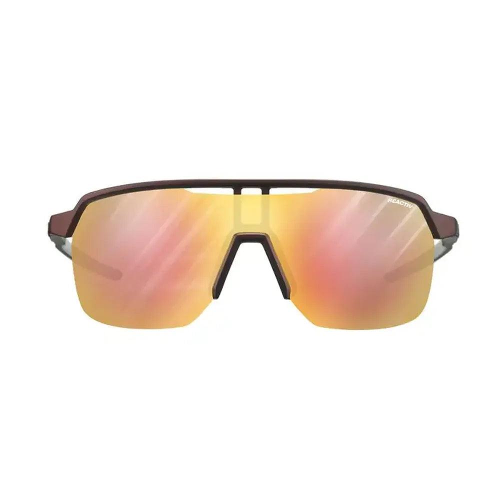 Julbo Frequency Reactiv P1 3 LAGP Sunglasses - Burgundy/Light Grey Lens for Cycling, Running & Outdoor Sports - UV Protection & Polarized Glasses for Men & Women