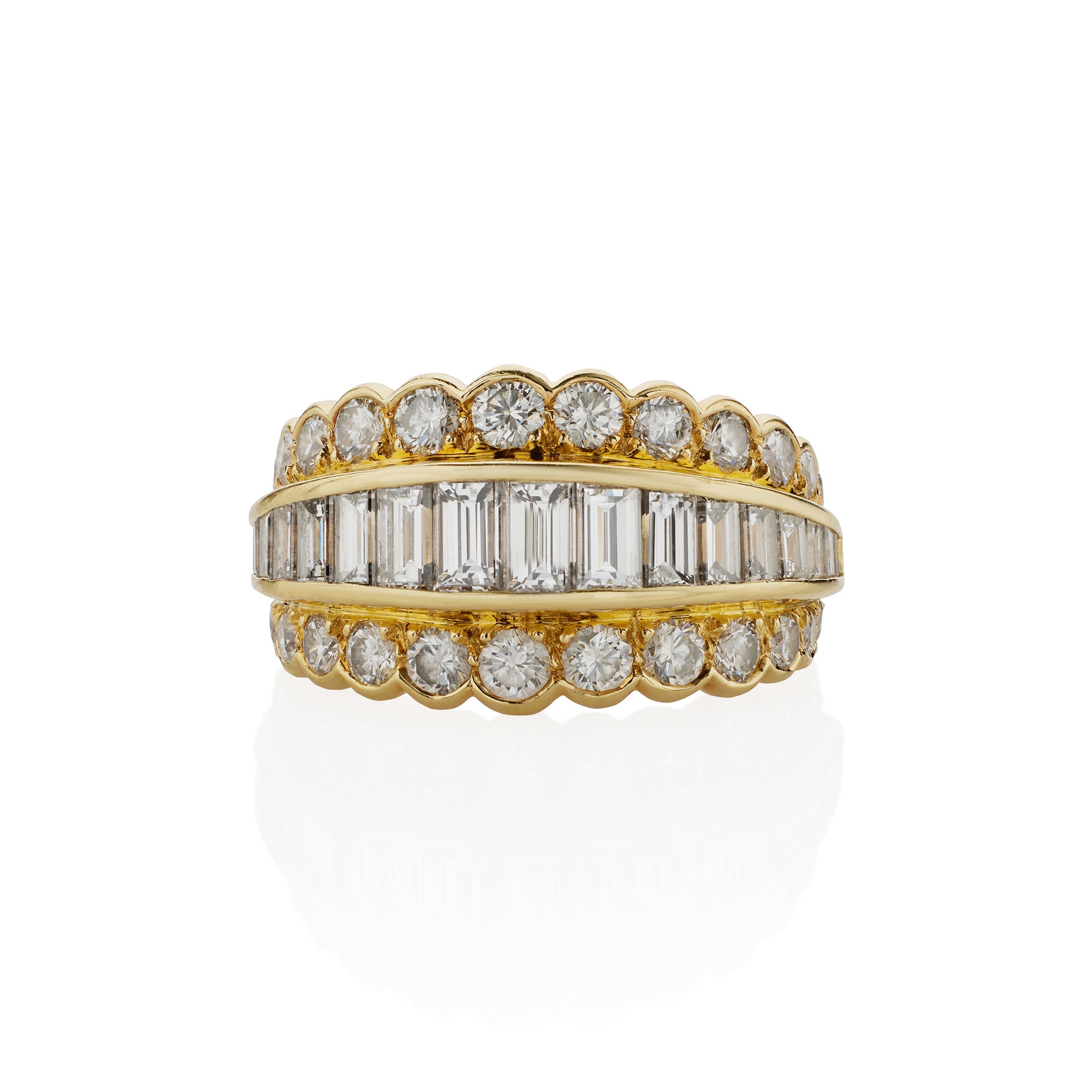 Van Cleef & Arpels Diamond Ring for Women - 18K White Gold Luxury Engagement Wedding Band - Perfect for Proposals, Anniversaries & Special Occasions
