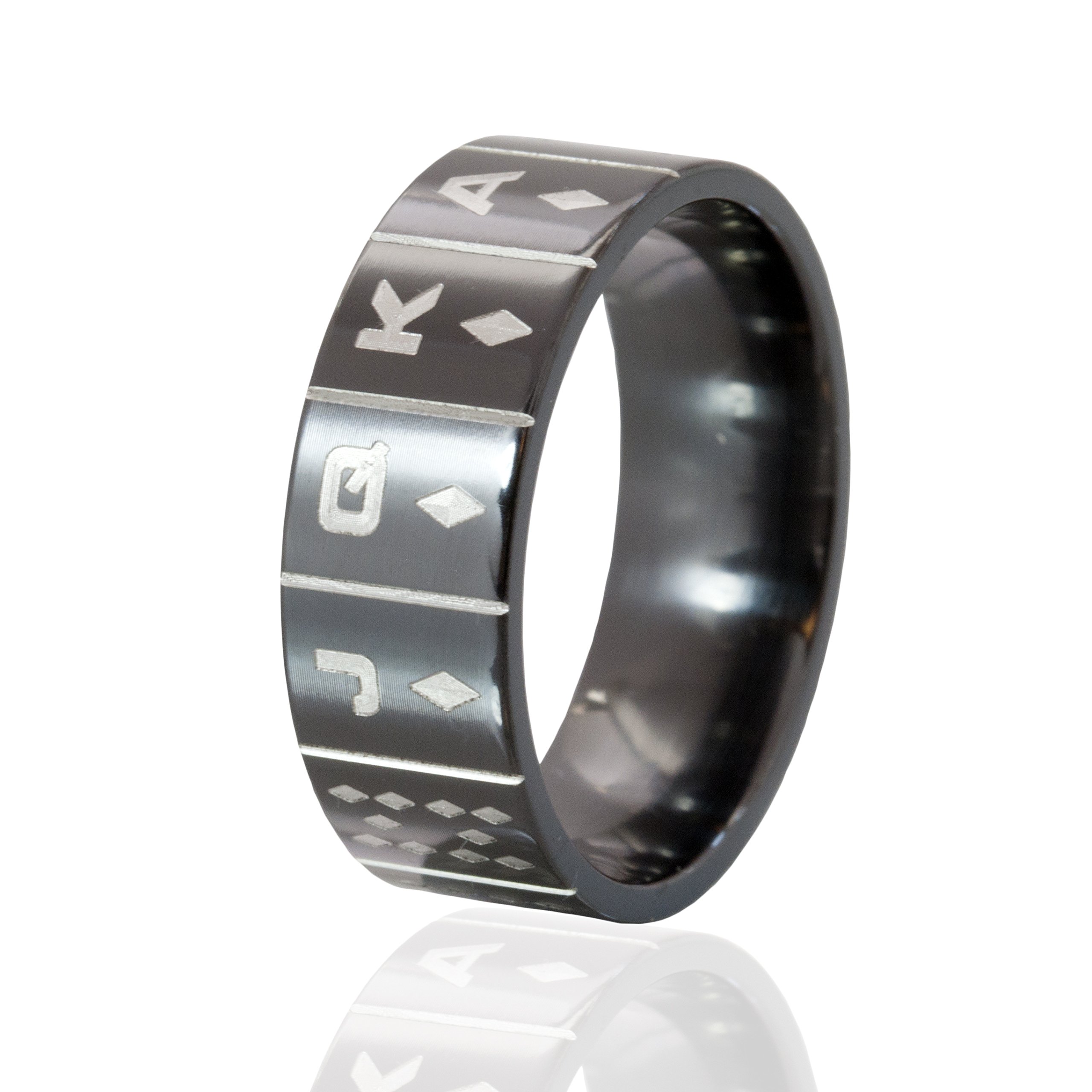 Black Zirconium Ring with Diamond Accents - Elegant Wedding Band for Men & Women | Perfect for Engagement, Anniversary & Special Occasions
