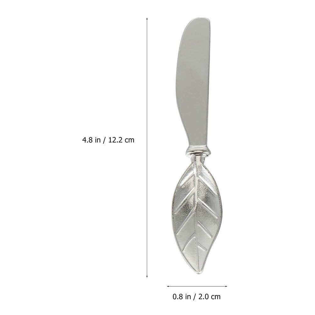 3-Piece Zinc Alloy Butter Cutter Set - Leaf-Shaped Cheese Spreader & Scraper for Peanut Butter, Jam, Cream Cheese | Kitchen Utensils for Baking, Cooking & Food Prep