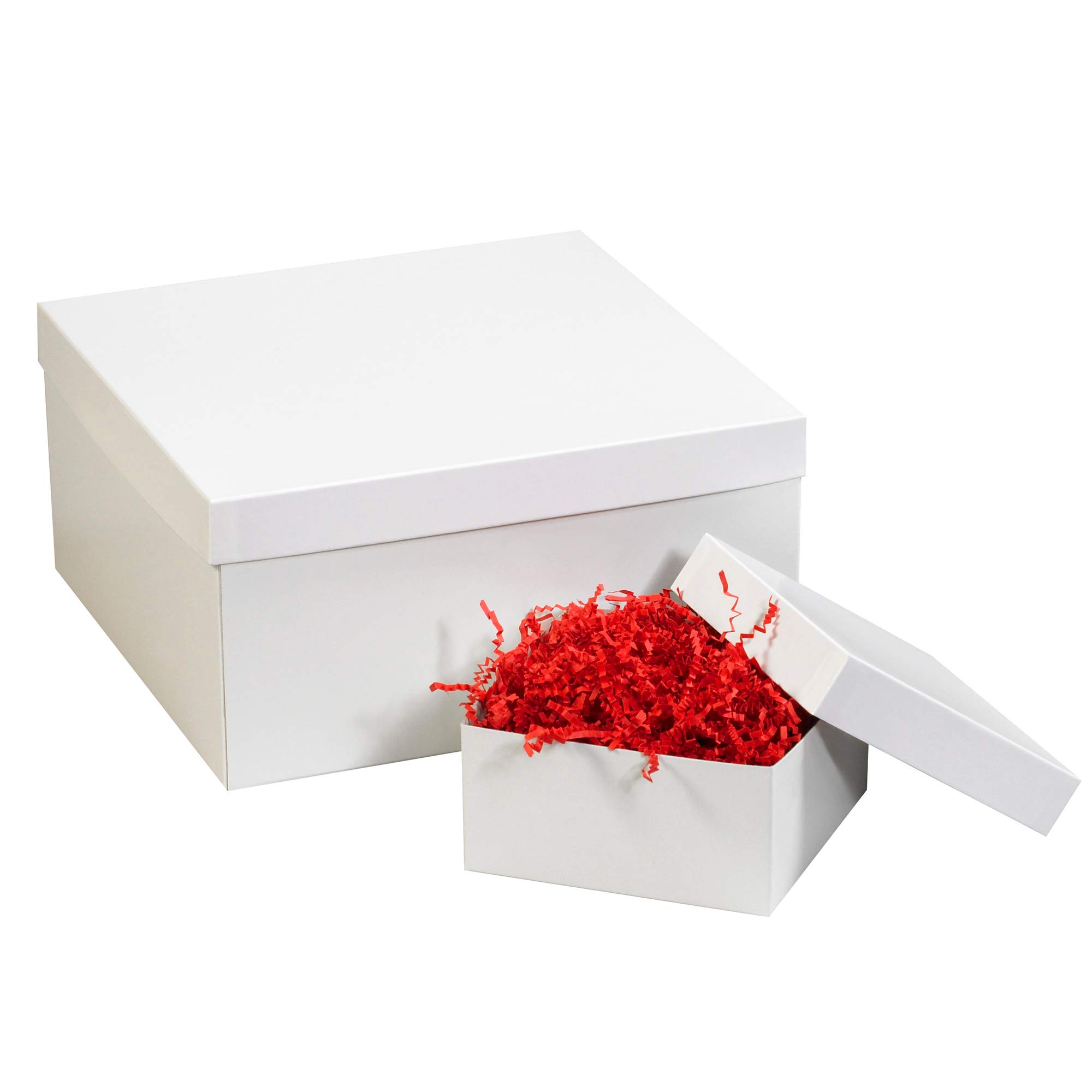 Aviditi 10x10 Inch White Gift Box Lids - Pack of 50 | Perfect for Holiday Gifts, Birthday Presents & Special Occasions | Great for Party Favors, Wedding Decor & DIY Craft Projects
