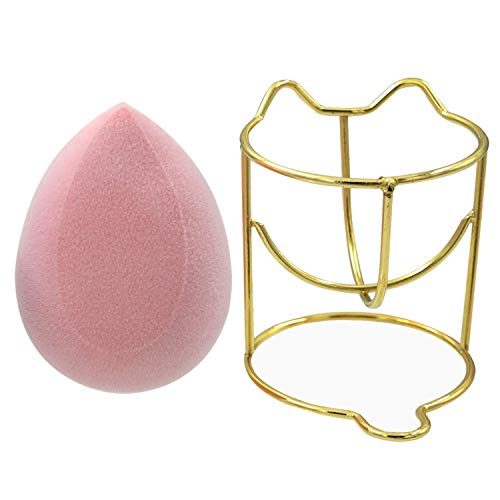 Microfiber Velvet Sponge - Latex-Free Vegan Powder Puff & Foundation Blender with Dual Layer Structure | Soft, Streak-Free Makeup Application | Includes Beauty Sponge Holder | Perfect for Flawless Liquid & Powder Makeup Blending at Home or On-the-Go