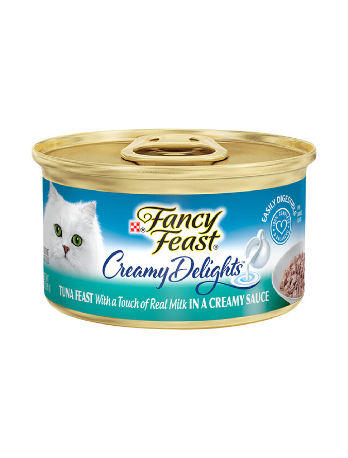 Fancy Feast Creamy Delights Tuna Feast Canned Cat Food 85g - Premium Wet Cat Food for Adult Cats | Perfect for Mealtime, Treats & Picky Eaters