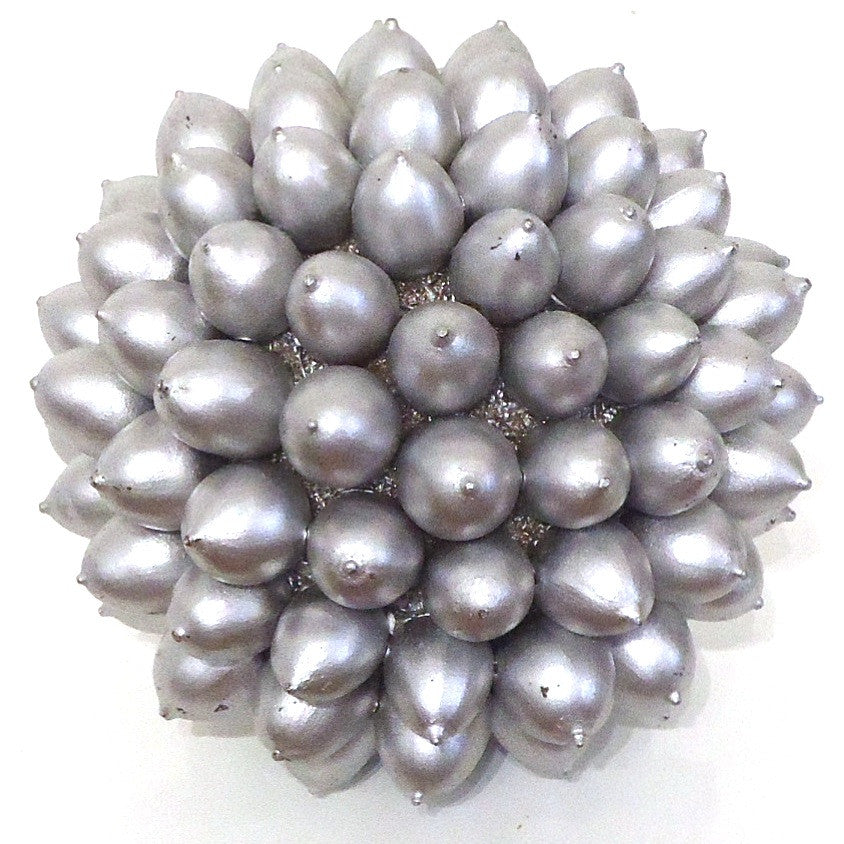 Sterling Silver Acorn Ball Charm - Elegant Jewelry for Necklaces, Bracelets & DIY Crafts - Perfect for Nature Lovers & Holiday Gifts