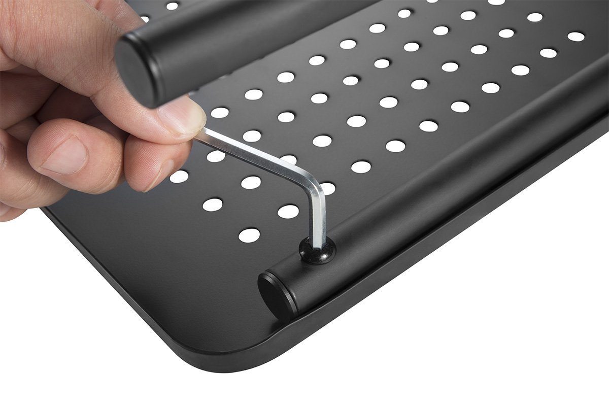 Adjustable Black Pop Monitor & Laptop Stand - Ergonomic Riser for Home & Office Workspace - Perfect for Computer, Notebook, MacBook & Tablet Use
