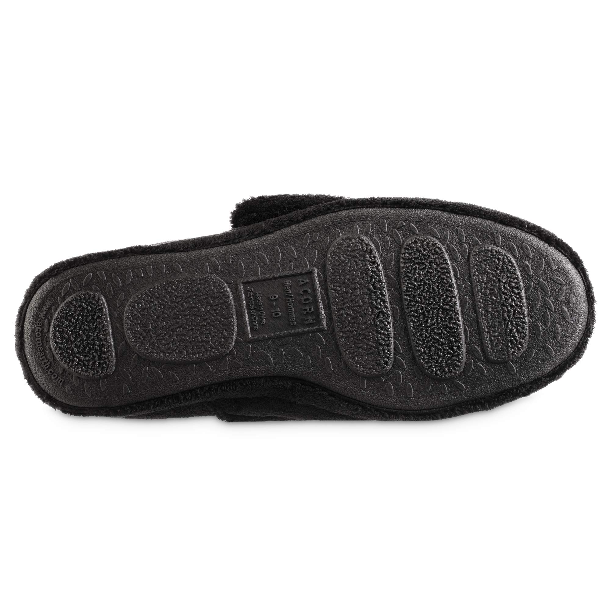 Acorn Men's Adjustable Wrap Slippers - Therapeutic Footwear for Arthritis, Swollen Feet & Diabetic Support | Warm & Cozy Indoor/Outdoor House Shoes for Relaxation & Recovery