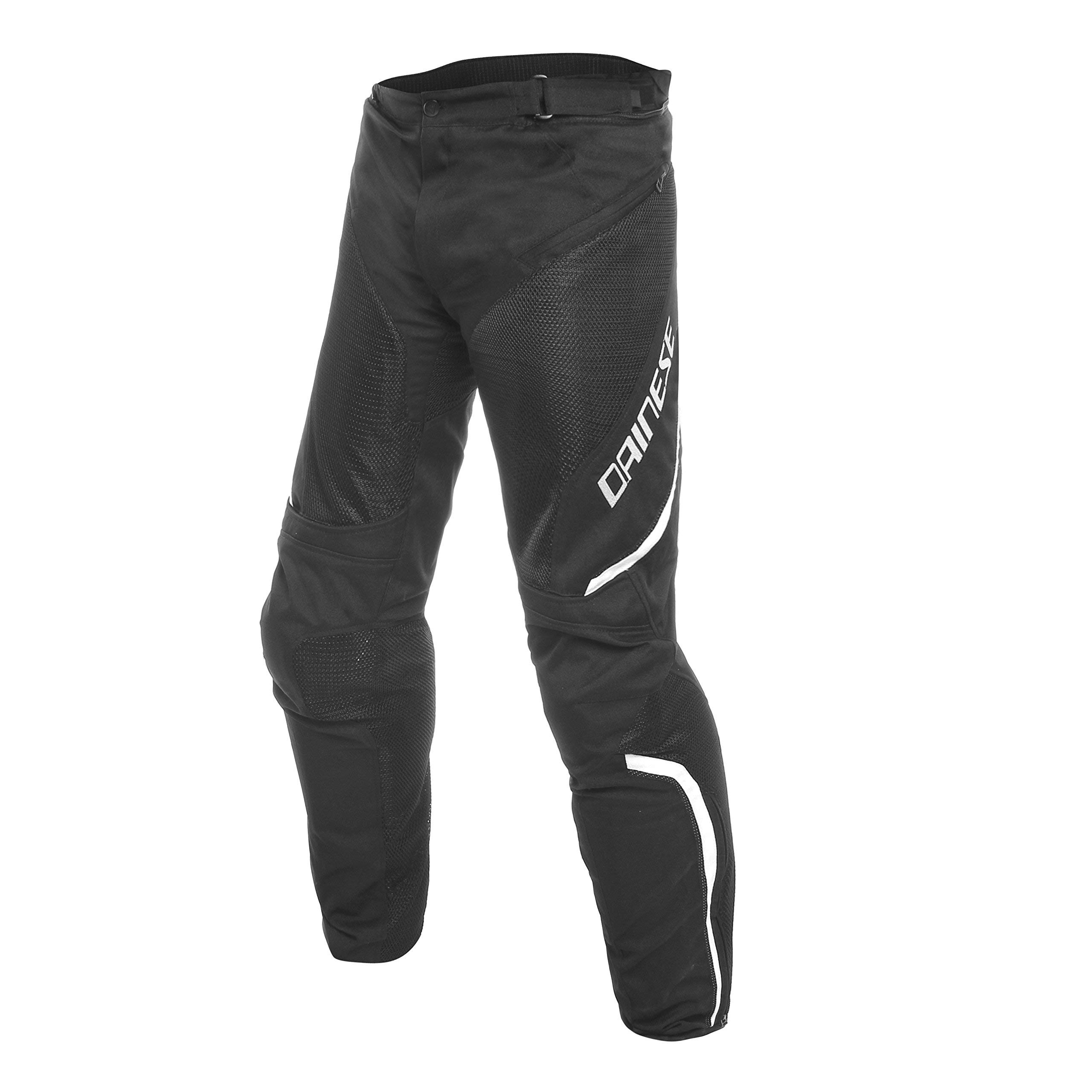 Dainese Drake Air D-Dry Motorcycle Pants - Size 54 - Black/Black/White - Waterproof & Breathable Riding Gear for Men - Perfect for Commuting & Adventure Tours