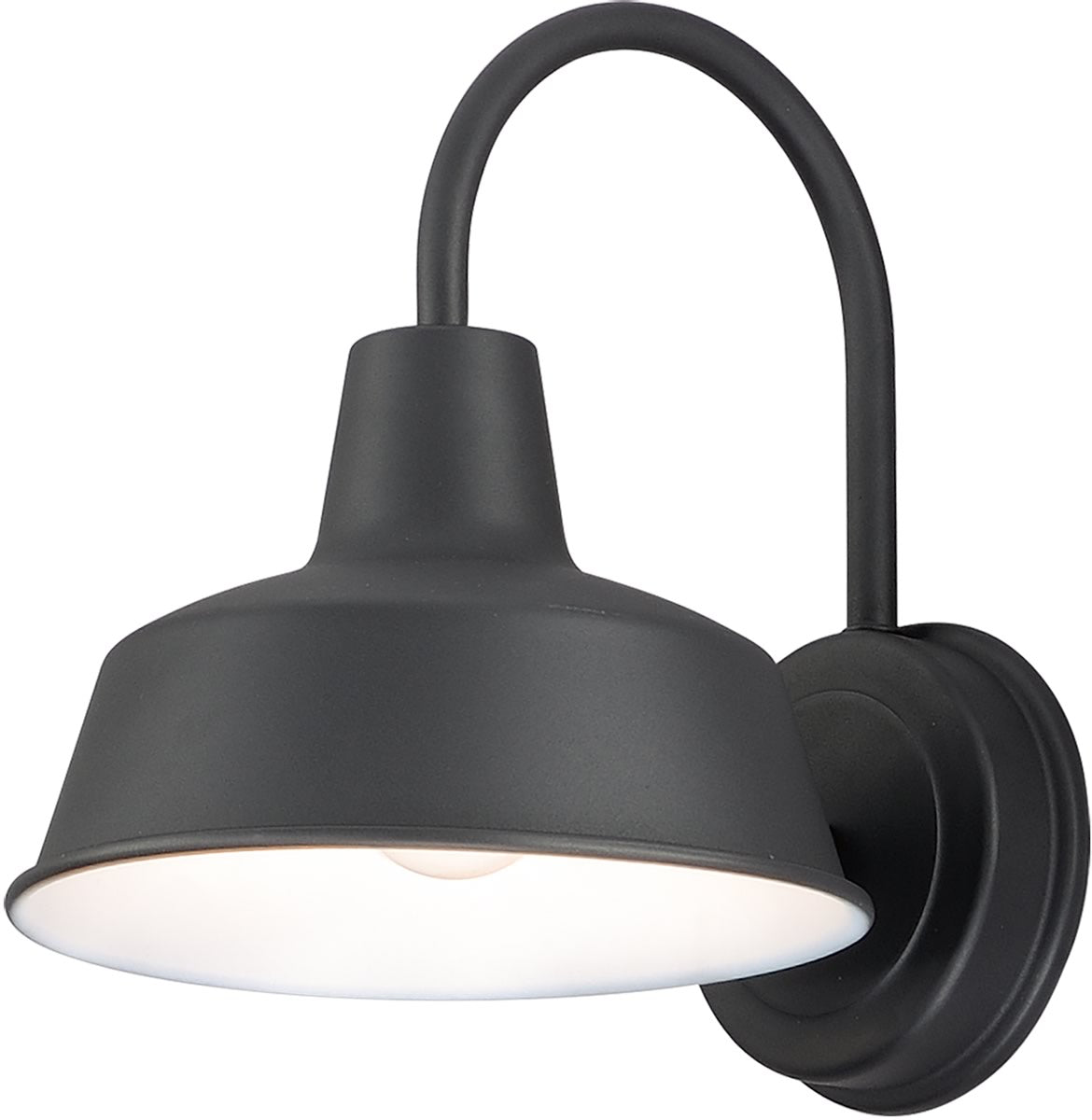 11H Pier Modern 1-Light Outdoor Wall Sconce in Black - Waterproof Exterior Lighting for Porch, Patio, and Garden Decor