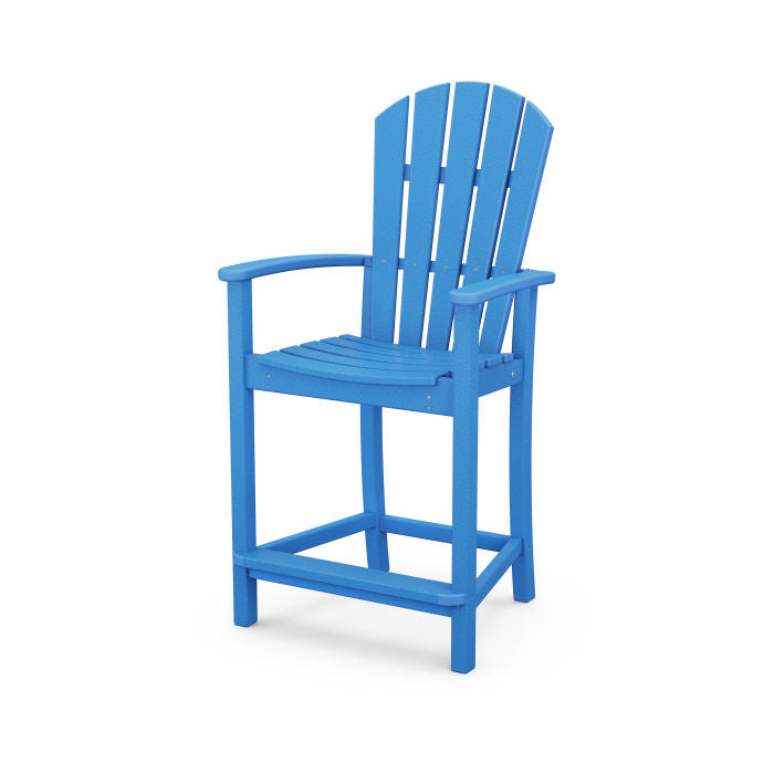 POLYWOOD Palm Coast Counter Height Chair - Durable Outdoor Bar Stool for Patio, Poolside & Kitchen - Weather-Resistant & Comfortable Seating