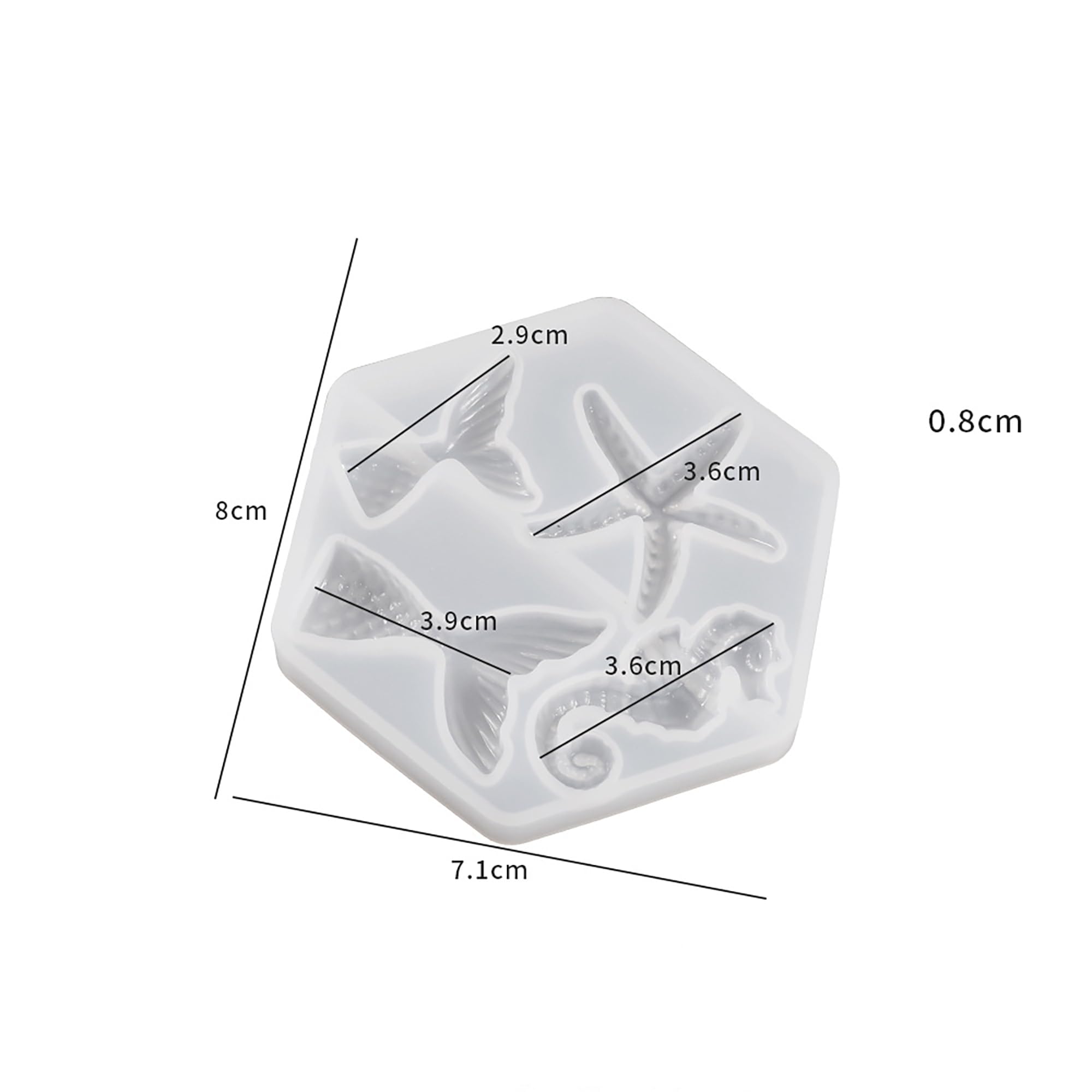 3 Pcs Silicone Shell Resin Mold - Animal Shell Candle & Jewelry Casting Molds, 3D Sculpture Craft Supplies for DIY Beach Theme Decor, Wedding Favors, Home Fragrance