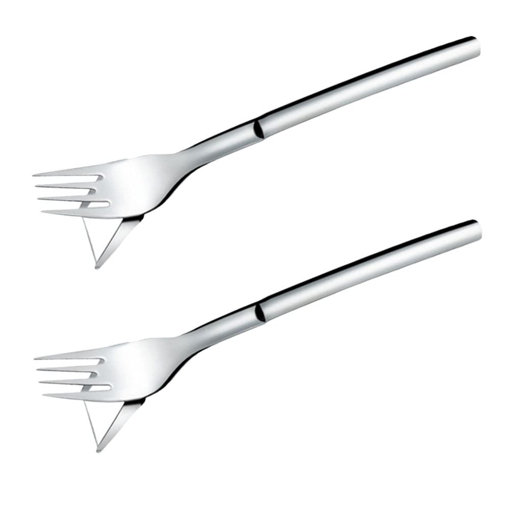 2-in-1 Stainless Steel Watermelon Slicer & Fork - Summer Fruit Cutting Tool for Parties, Picnics, Camping & BBQs - Easy Melon Cutter for Outdoor Gatherings & Family Events
