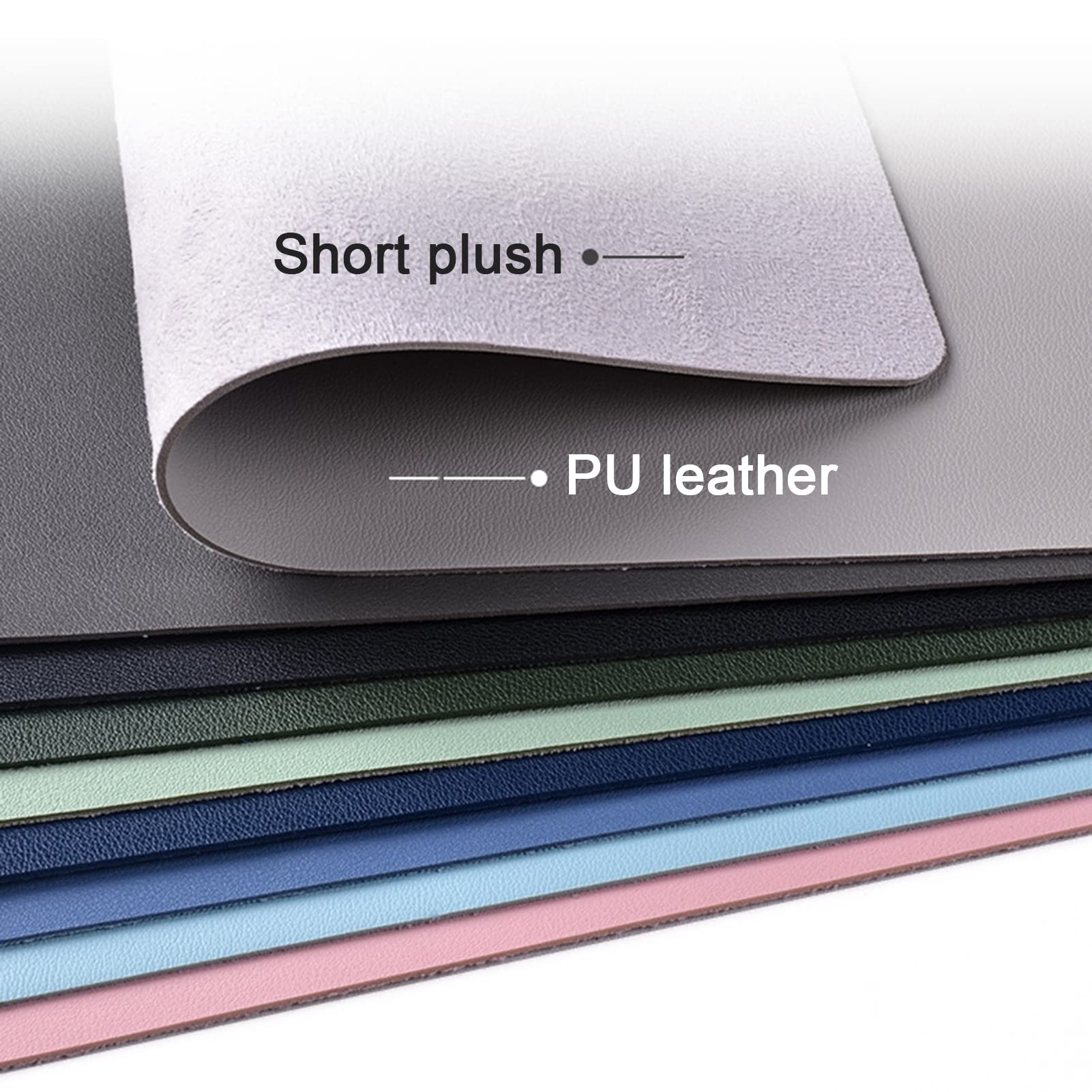 Waterproof PU Leather Desk Pad Protector - Extra Large 80x40cm Gaming Mouse Pad for Computer Keyboard, Non-Slip Office Desk Mat (Green) - Perfect for Work, Gaming & Home Office Setup