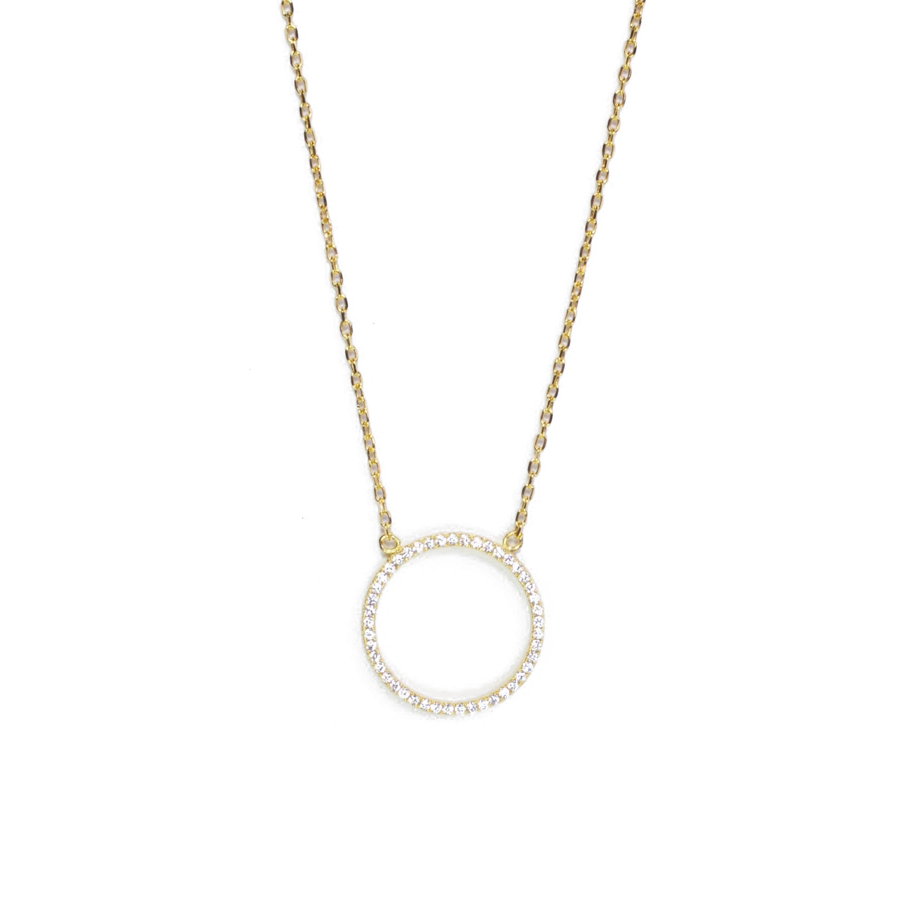 Copy of Halo Necklace - Elegant Gold Plated Pendant for Women | Perfect for Weddings, Anniversaries & Special Occasions