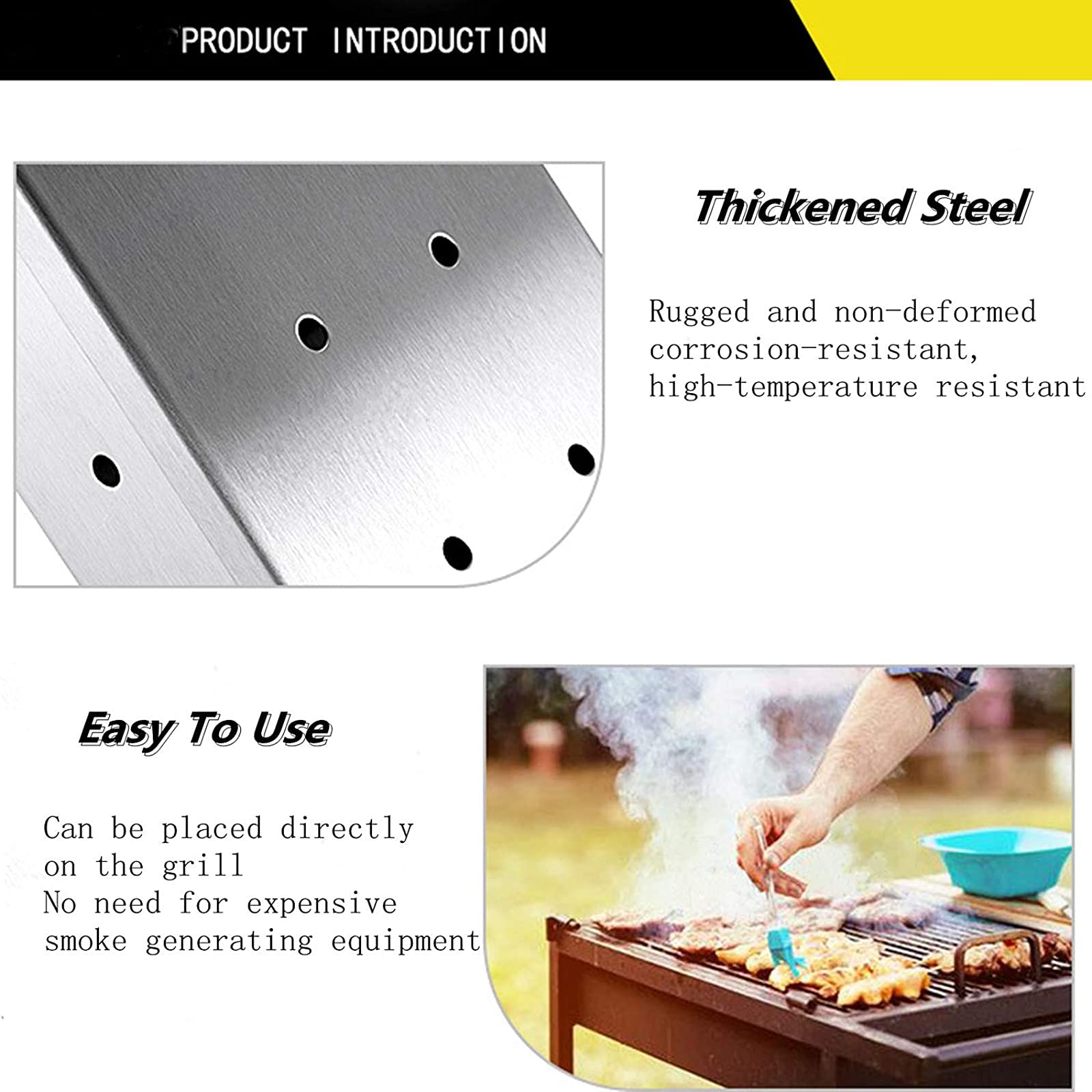 Premium Stainless Steel Sawdust Box for BBQ - Hinged Lid, Thick & Durable, No Warping - Perfect for Charcoal & Gas Grills, Meat Smoking - Ideal for Backyard Cookouts, Camping & Outdoor Barbecues
