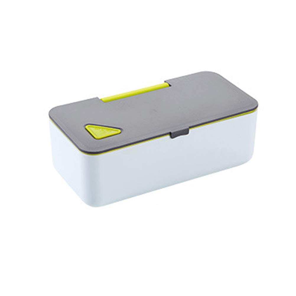 DOITOOL Japanese Style Bento Lunch Box for Men & Women - 18x9x7cm Insulated Thermal Food Container, Microwave & Dishwasher Safe, Leakproof Food Storage Box (Green) - Perfect for Office, School, Picnic & Meal Prep