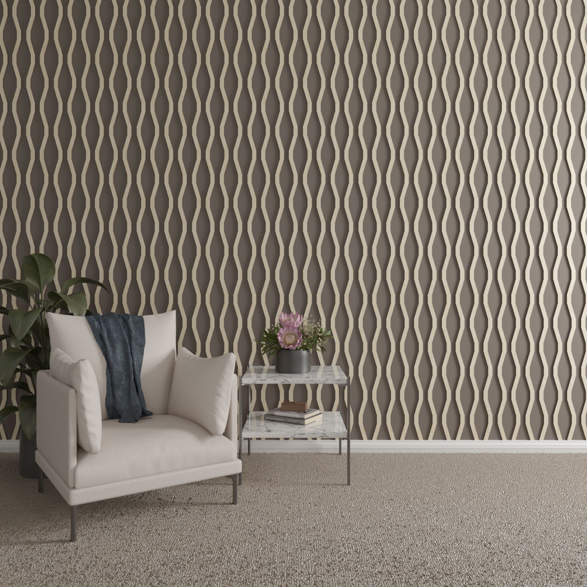 Adjustable Wood Slat Wall Kit - Yukon Modern Acoustic Panel for Home & Office Decor - DIY Room Divider & Soundproofing Solution