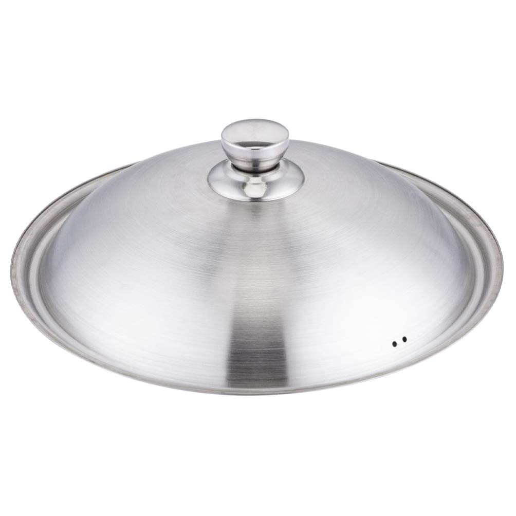Universal Stainless Steel Pot Lid Cover - Hemoton Dome Kitchen Pan Cover for Frying Pans, Woks & Hot Pots | Durable Replacement Lid for Cooking, Steaming & Basting