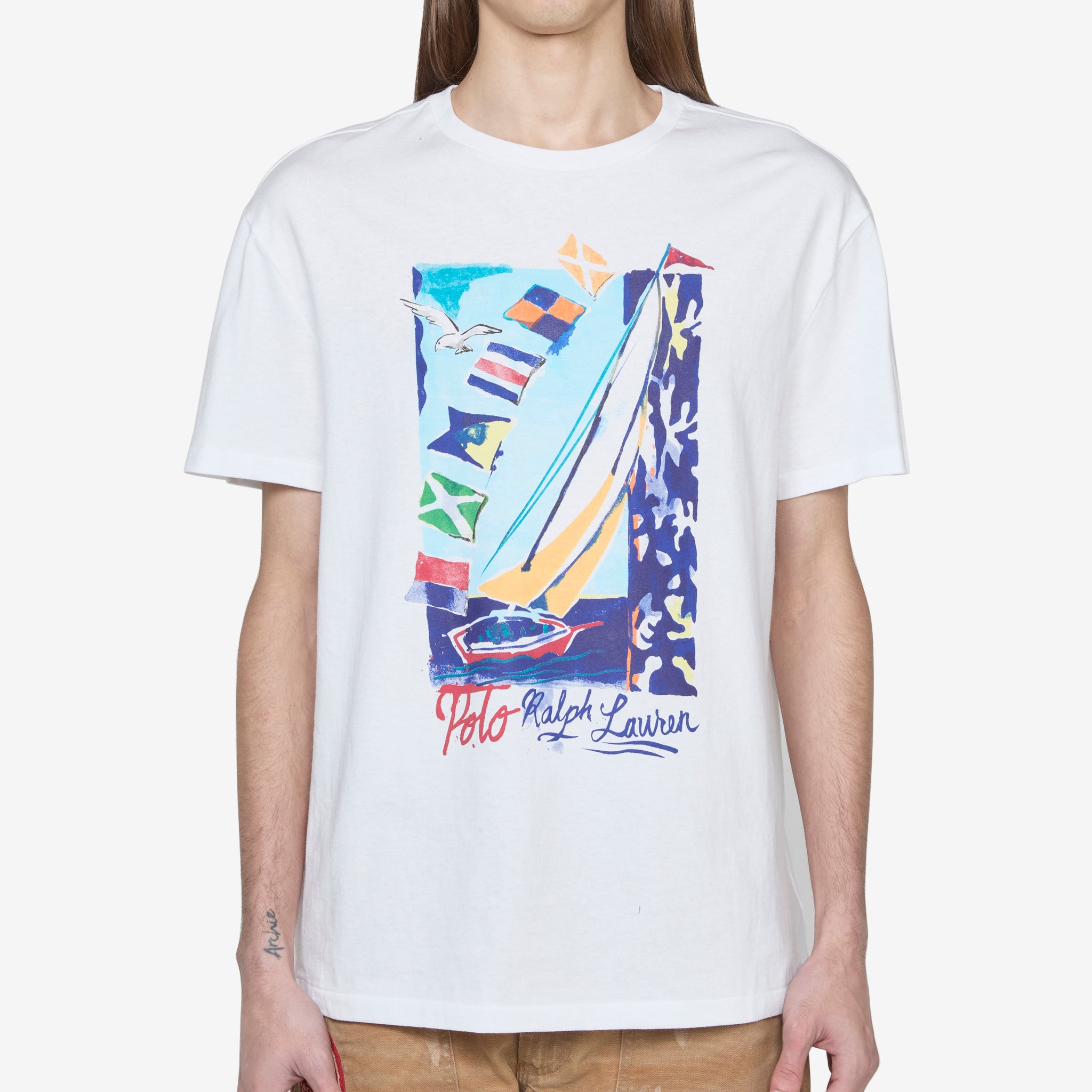 Classic Fit Sailboat Jersey T-Shirt for Men - Premium Cotton Oxford White - Casual Wear, Sailing & Summer Outfits