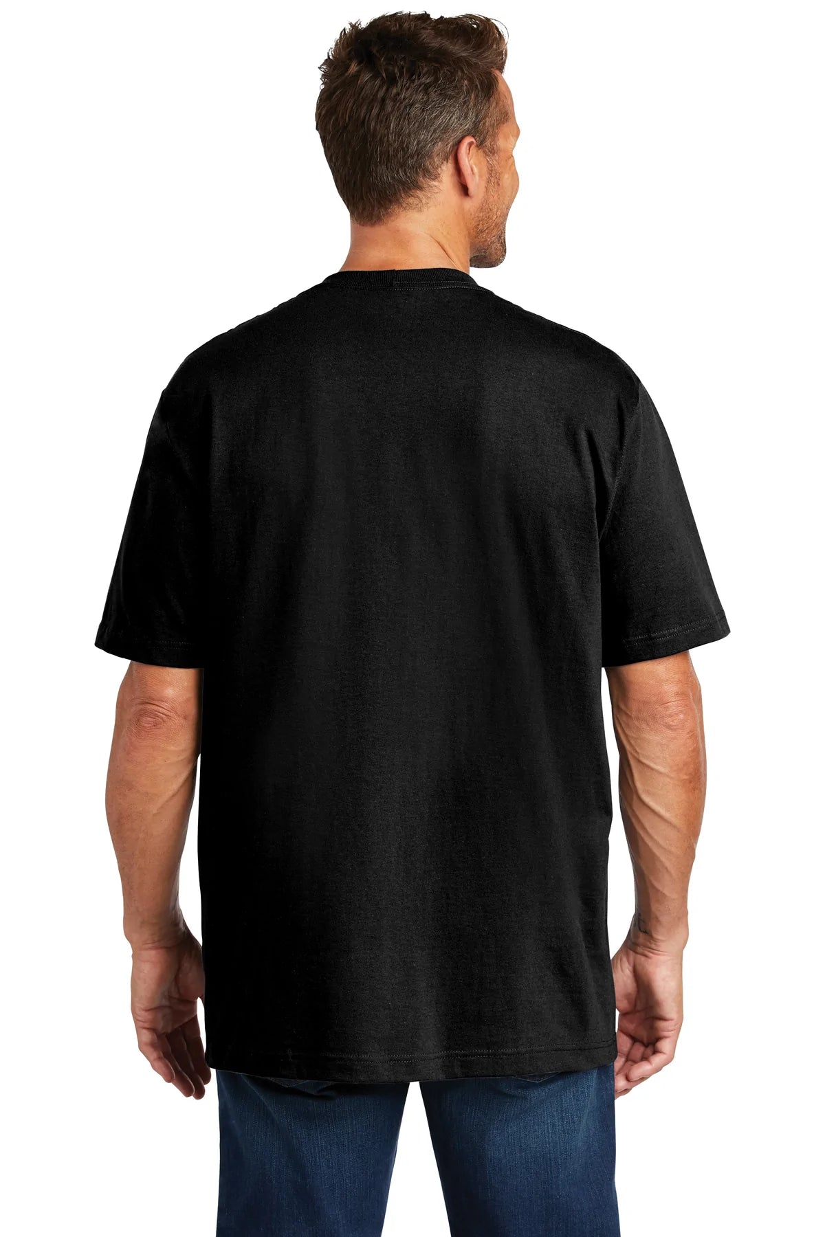 Carhartt Workwear Custom Pocket T-Shirts for Men - Durable Black Cotton Tee for Construction, Farming & Outdoor Work