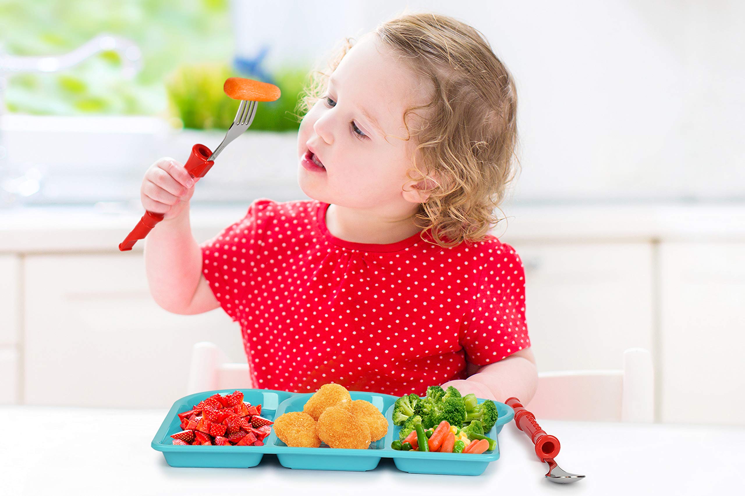 KidsFunwares Me Time Musical Dinnerware Set - Includes Functional Flute Spoon & Fork for Toddlers | Fun Learning Utensils for Mealtime & Music Play