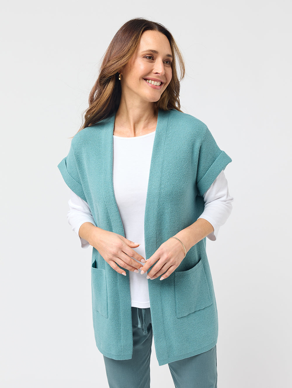 Nicoline Women's Short Sleeve Knit Cardigan Sweater - Lightweight Open Front Cover Up for Spring/Summer, Office, Casual Outfits & Travel