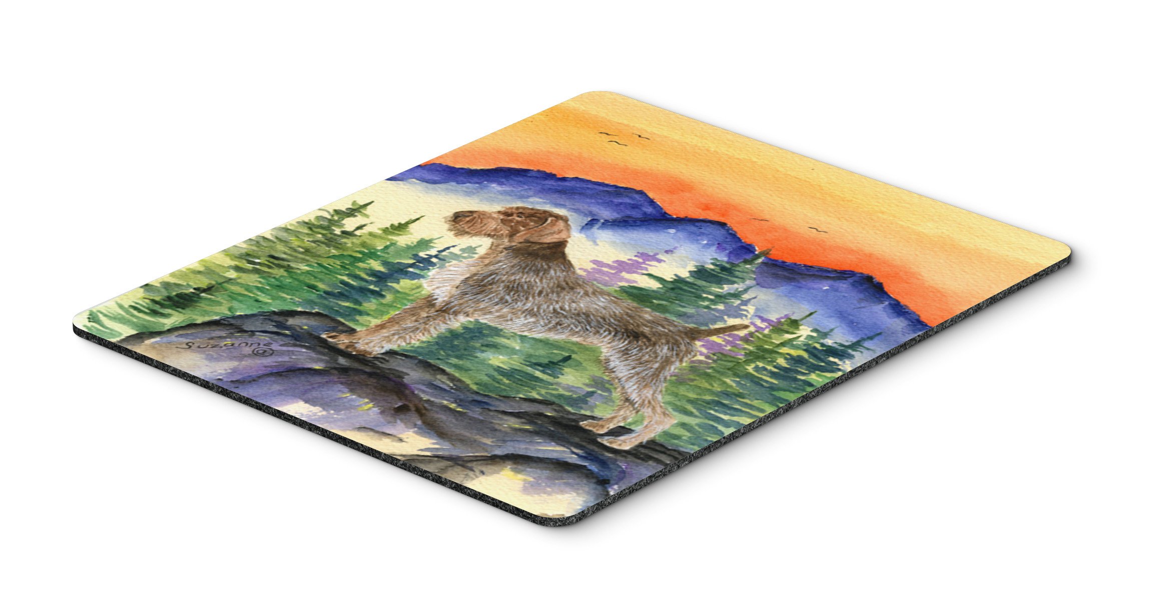German Wirehaired Pointer Mouse Pad & Hot Pad - Large Washable Desk Mat for Home Office, Gaming & Computer Work - Durable Trivet for Kitchen Use