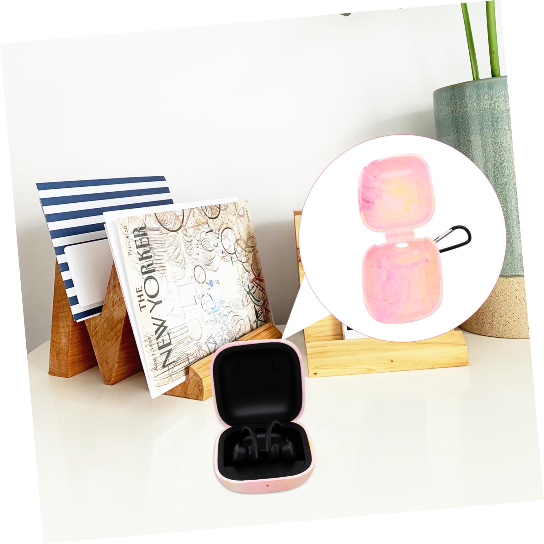 Veemoon 1pc Silicone Earphone Case - Portable Headset Protective Cover for Wireless Earbuds Charging Box - Perfect for Travel, Gym & Daily Storage