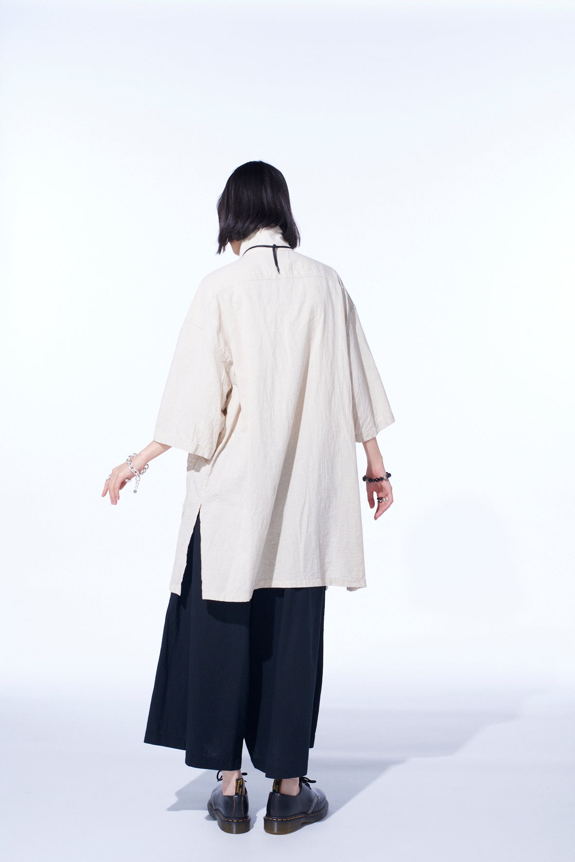 Premium Cotton Linen Poplin Oversized Stand Collar Shirt for Men & Women - Comfortable Casual Wear for Office, Travel, and Everyday Outfits