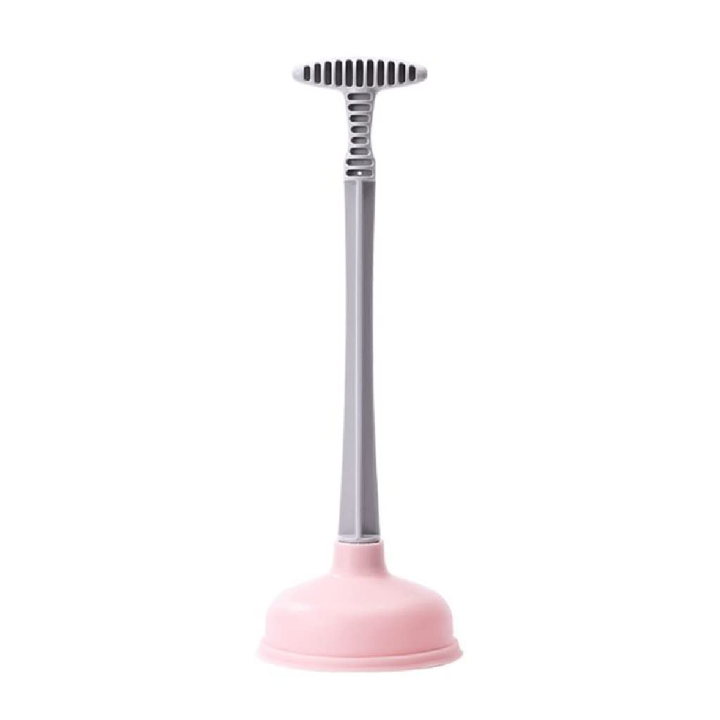 WalnutA Heavy-Duty Rubber Toilet Plunger - Effective Drain Cleaner for Bathroom, Kitchen Sink & Shower - Non-Clogging Plumbing Tool (Pink) - Perfect for Home, RV & Apartment Drain Maintenance