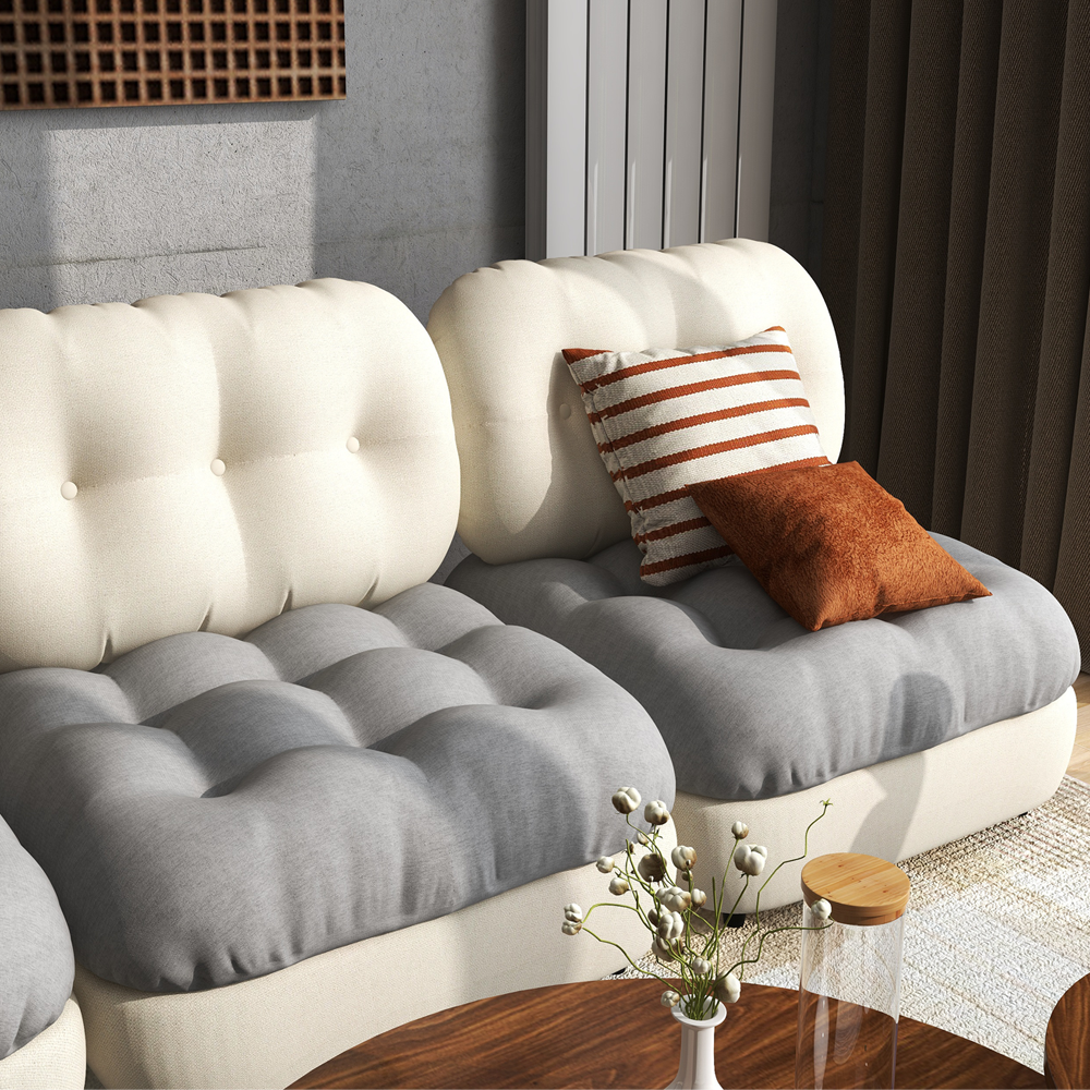 Marlow 3-Seater Modular Sofa with Ottoman - Modern Sectional Couch for Living Room, Lounge & Home Theater - Comfortable & Stylish Furniture for Small Spaces