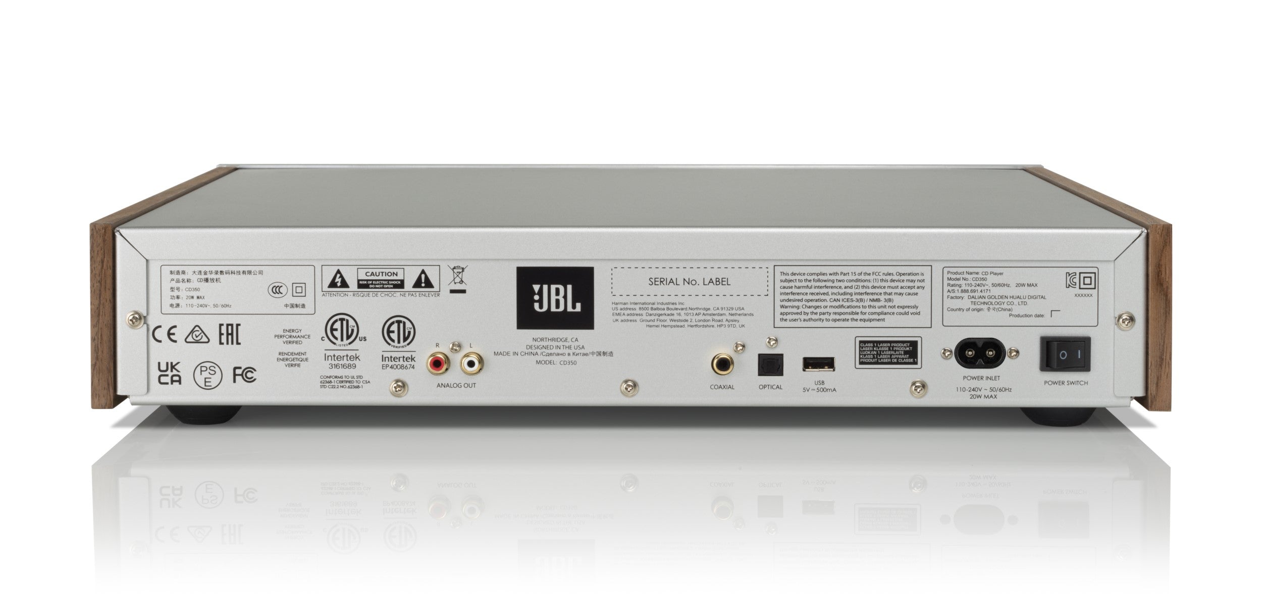 JBL CD350 Classic CD Player with High-Quality Sound - Portable CD Player for Home, Car, and Office Use - Perfect for Music Lovers and Audiophiles