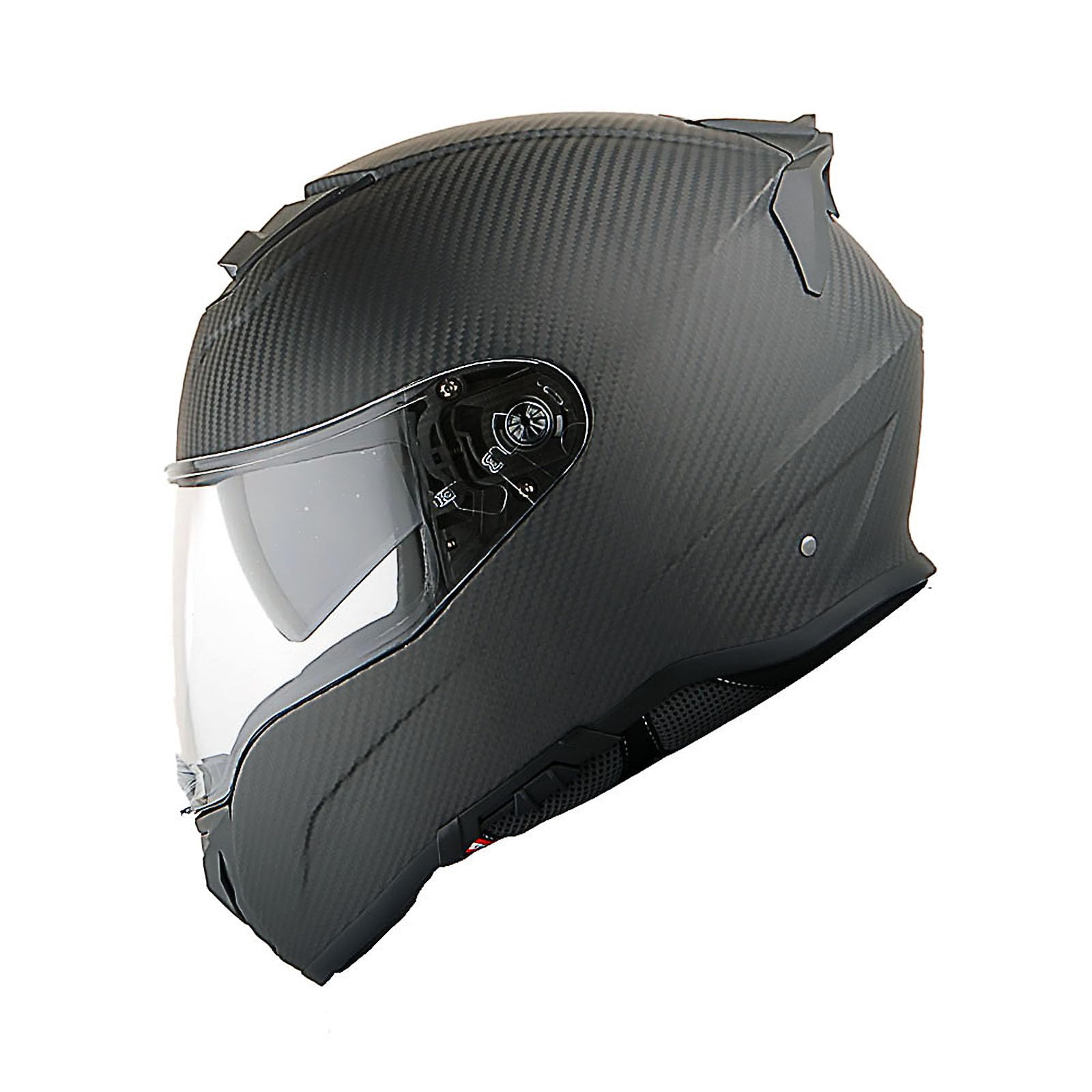 Martian Genuine Carbon Fiber Motorcycle Full Face Helmet - DOT Approved Black - Perfect for Street Biking, Racing & Safety Protection