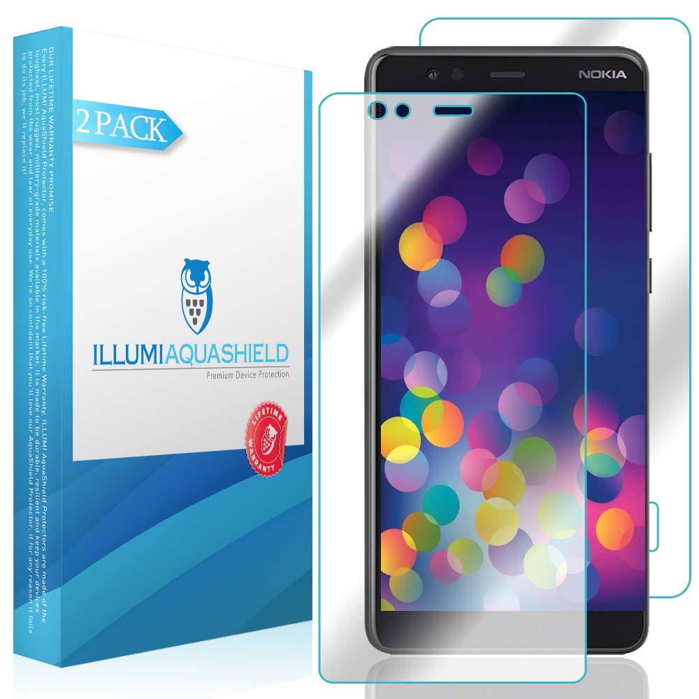 **ILLUMI AquaShield HD Clear TPU Screen Protector (2-Pack) - Bubble-Free Front & Back Protection for Nokia 3.1 A / 3.1 C - Perfect for Everyday Use & Outdoor Activities**