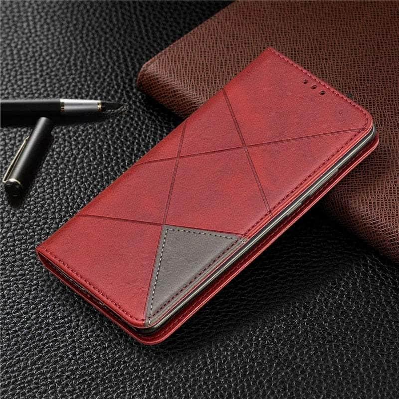 Samsung Galaxy A14 Magnetic Wallet Leather Flip Cover Case - Slim Protective Phone Cover with Card Holder for Everyday Use & Travel