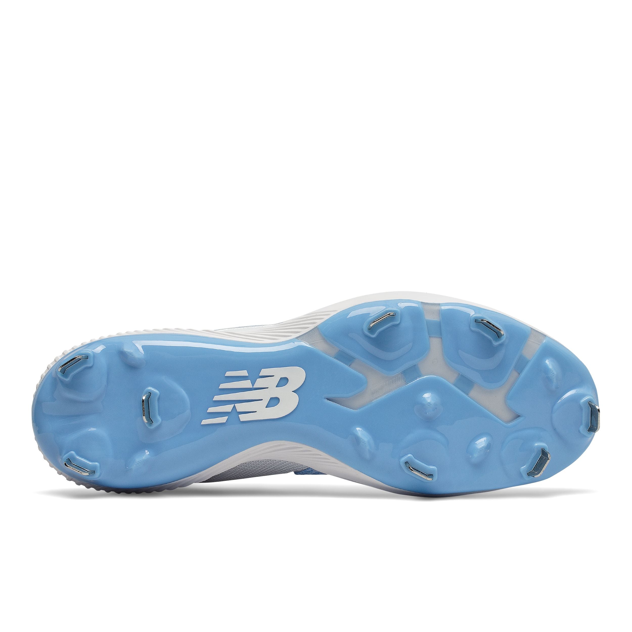 New Balance FuelCell 4040v6 Carolina White Low Metal Cleats for Men - Lightweight Baseball & Soccer Cleats with Enhanced Traction for Field Sports
