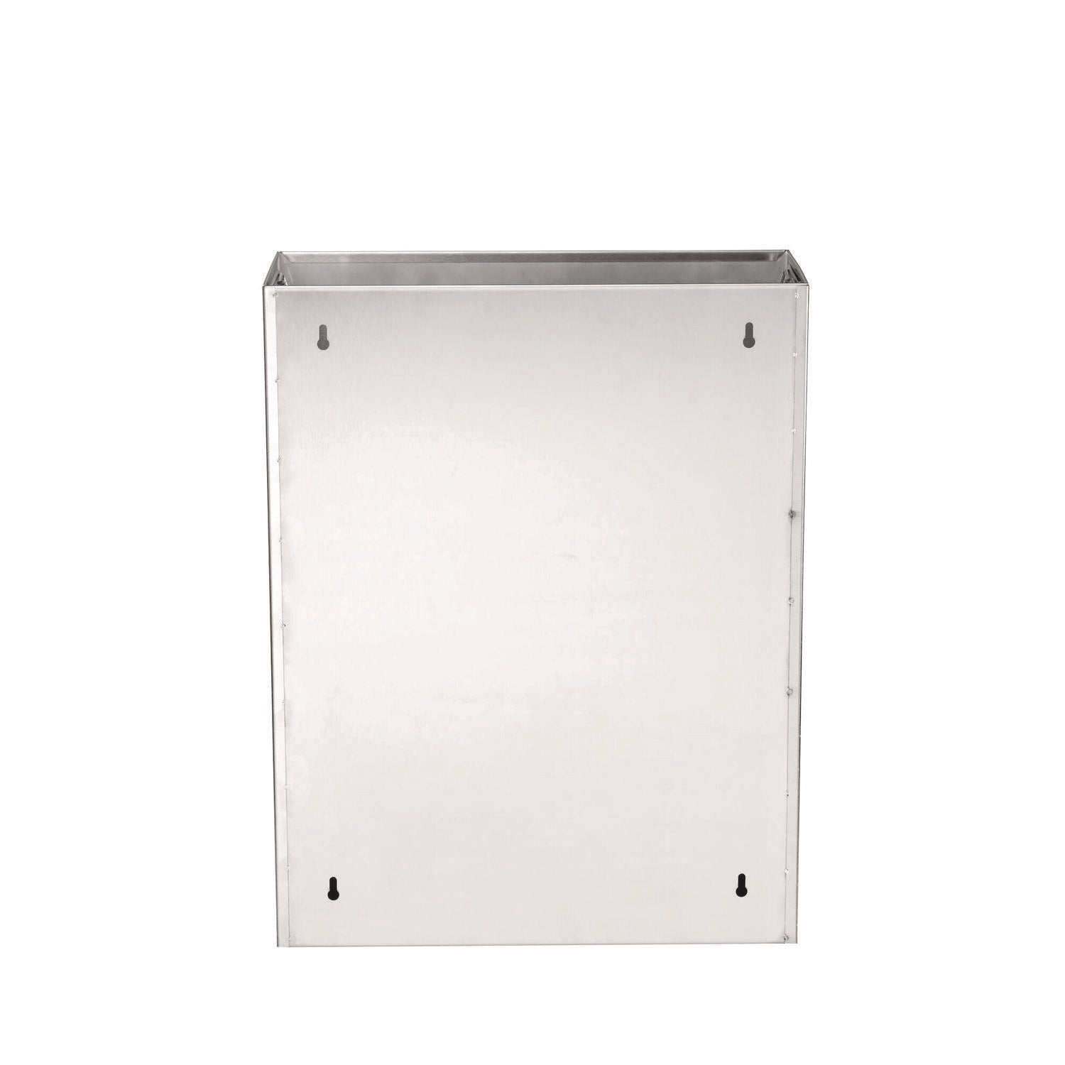 Alpine Industries 6.4 Gallon Stainless Steel Surface Mounted Trash Can - Brushed Finish for Office, Kitchen & Commercial Use | Durable Waste Receptacle for Indoor/Outdoor Spaces