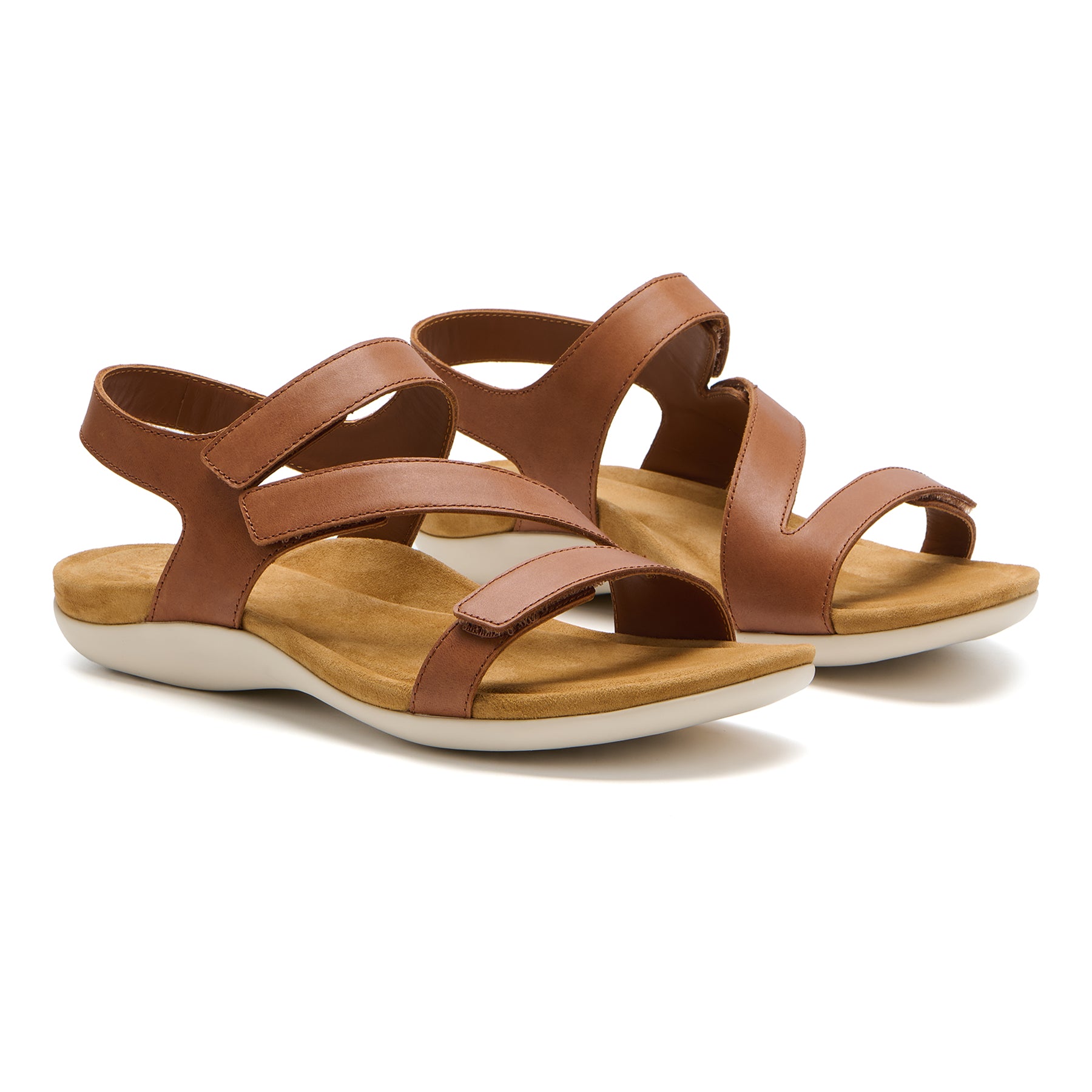 ABEO Oasis Comfort Sandals for Women - Lightweight & Supportive Caramel Walking Shoes - Perfect for Travel, Beach & Everyday Wear