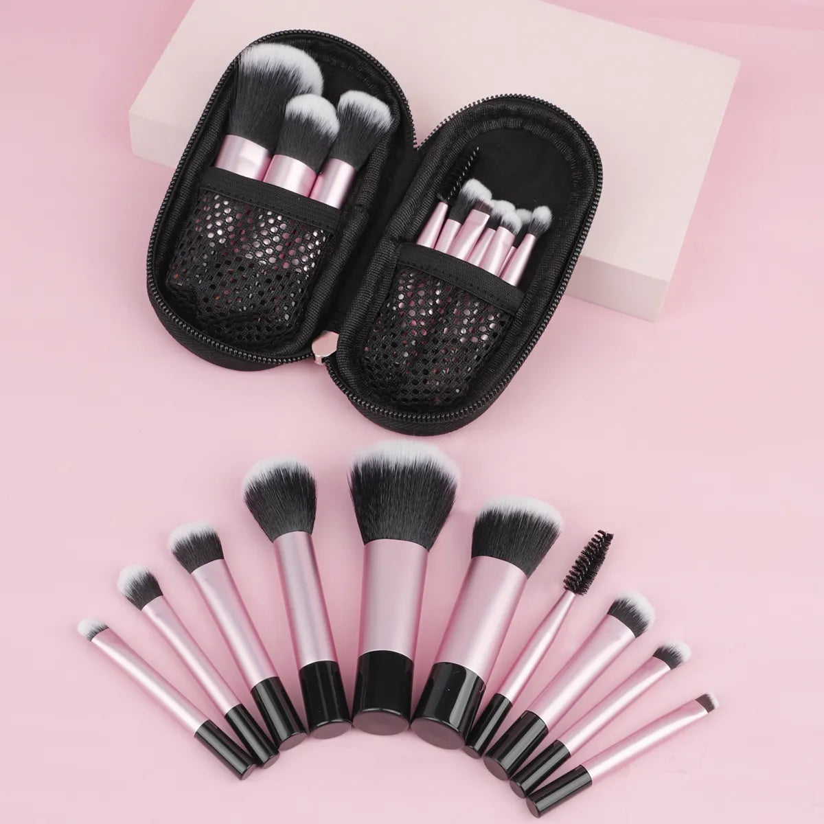 10-Piece Professional Makeup Brush Set - Soft Bristles for Foundation, Blending & Contouring - Perfect for Daily Makeup & Travel (Rose Gold)