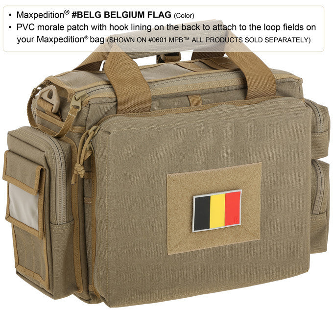 Belgium Flag Morale Patch - Embroidered Hook & Loop Patch for Military, Tactical Gear, Backpacks & Hats - Perfect for Outdoor Enthusiasts & Collectors