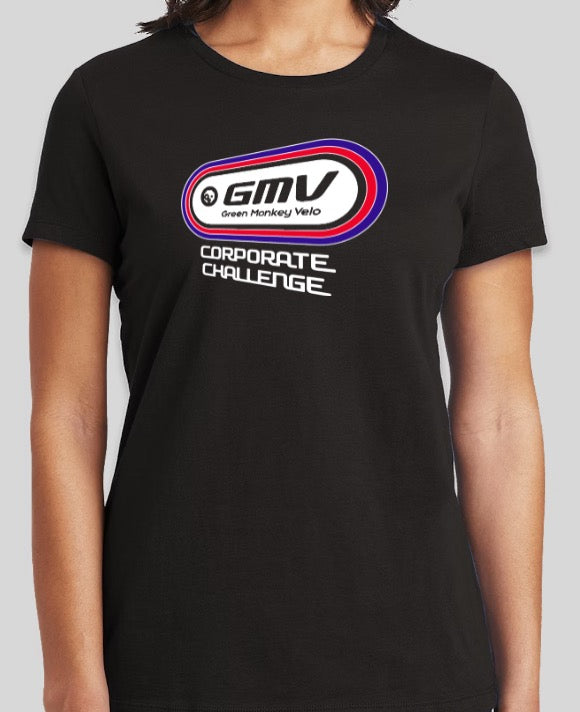 2024 GreenMonkey Velo Corporate Challenge T-Shirts for Women - Athletic Fit Performance Tee for Cycling, Running & Team Sports