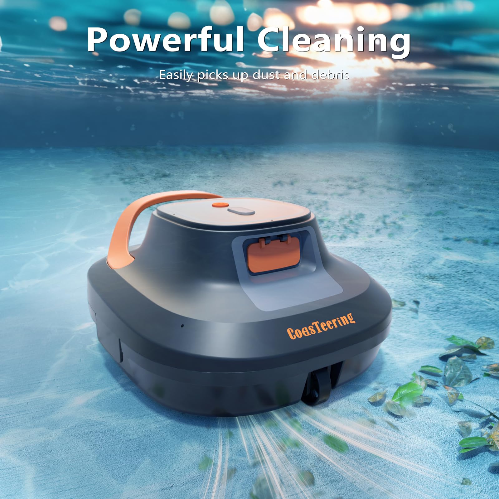 Best Cordless Robotic Pool Cleaner for Above Ground Pools - 120-150 Mins Runtime, Automatic Vacuum for Swimming Pools up to 33 Ft - Perfect for Inground & Above Ground Pool Maintenance, Leaves Water Sparkling Clean