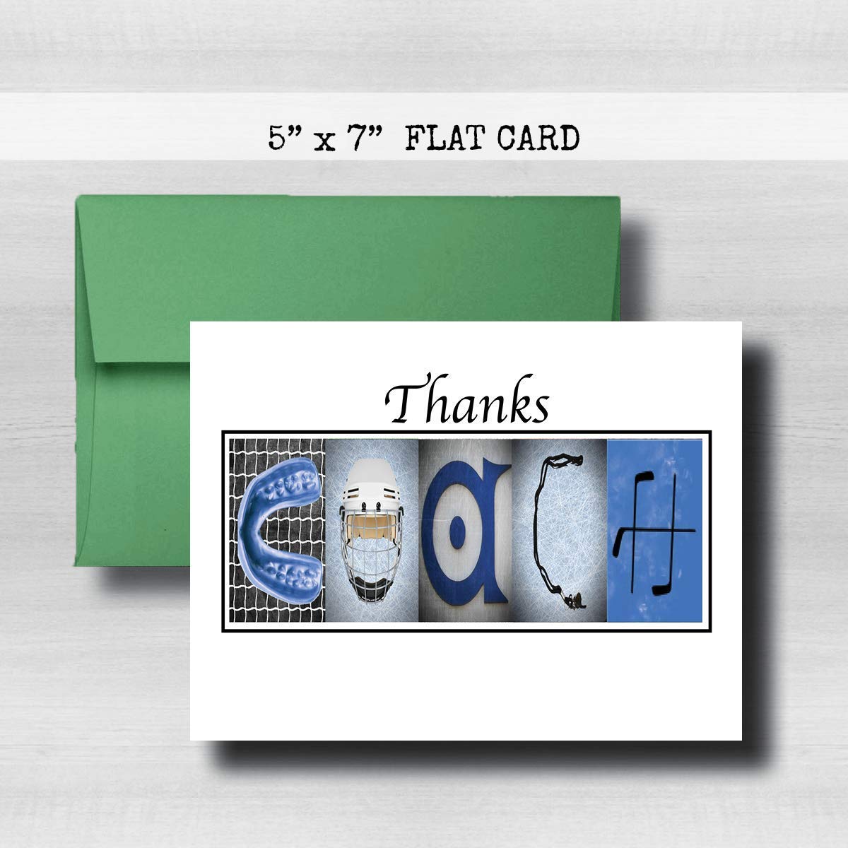 Personalized Hockey Coach Thank You Card - 5