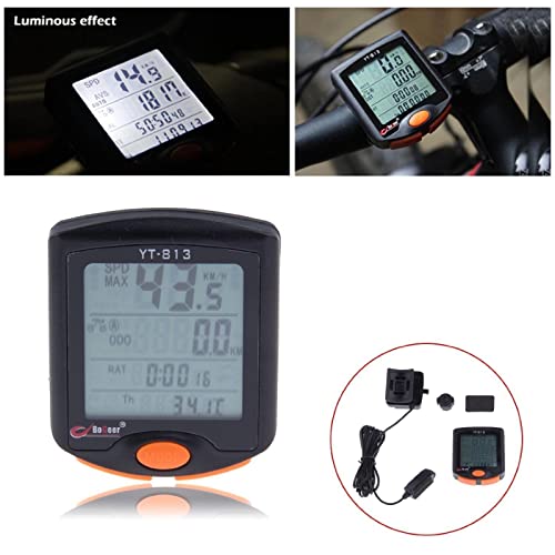 Wireless Bike Computer with Speedometer & Odometer - Waterproof Cycling Computer with Backlight for Road & Mountain Bikes - Track Speed, Distance & Ride Time for Training & Outdoor Adventures