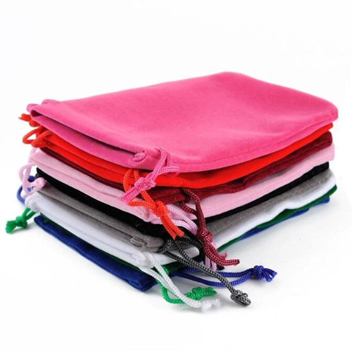 Snadulor 20-Piece Black Velvet Drawstring Bags - 3.2x4 Inch Jewelry Gift Pouches for Wedding Favors, Party Favors, Candy Bags & Small Item Storage | Perfect for Bridal Showers, Baby Showers, Birthday Parties & Retail Packaging
