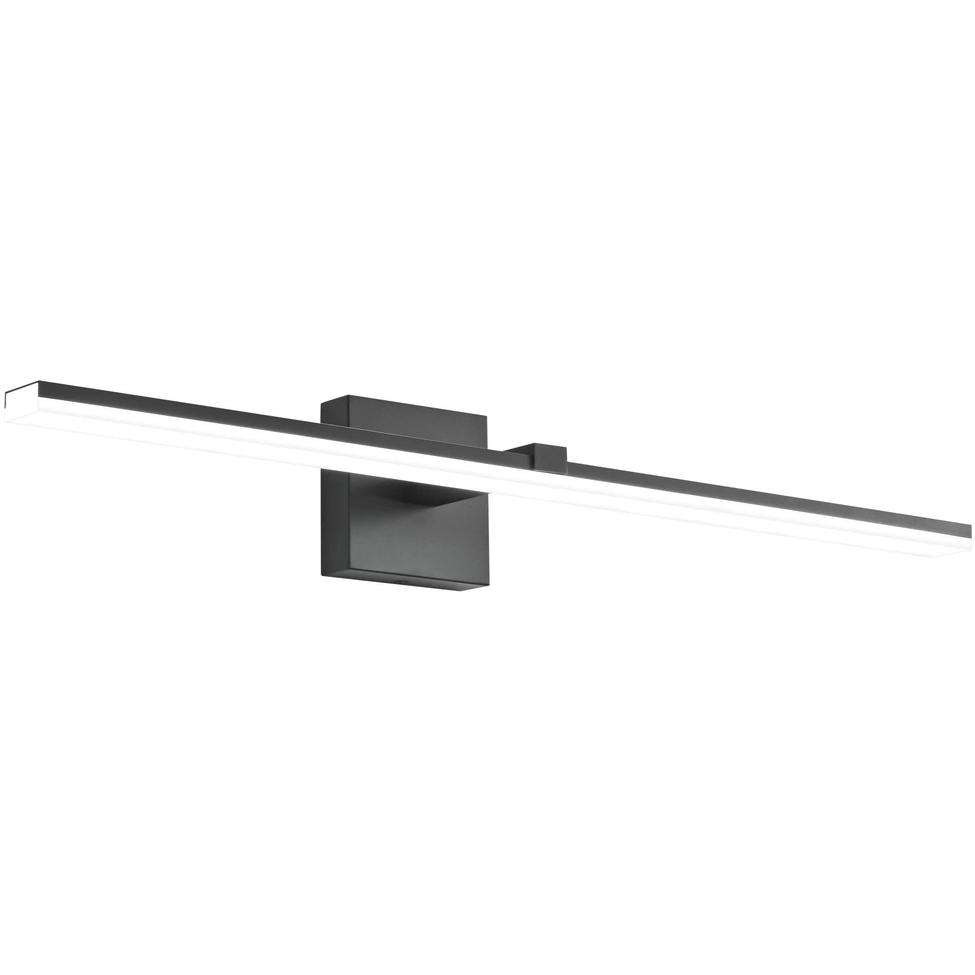ZUZITO 48 Inch Modern Black LED Bathroom Vanity Light Fixture - Dimmable Cool White Mirror Lighting for Bathroom, Bedroom & Makeup Area